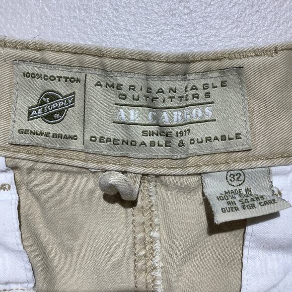 American Eagle Khaki Cargo Shorts Men’s 32W — Casual, Utility, Outdoor - Picture 3 of 9